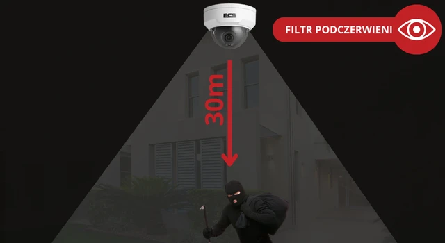 Kamera IP BCS-P-DIP24FSR3-Ai2 filtr podczerwieni Kamera IP BCS-P-DIP24FSR3-Ai2 filtr podczerwieni