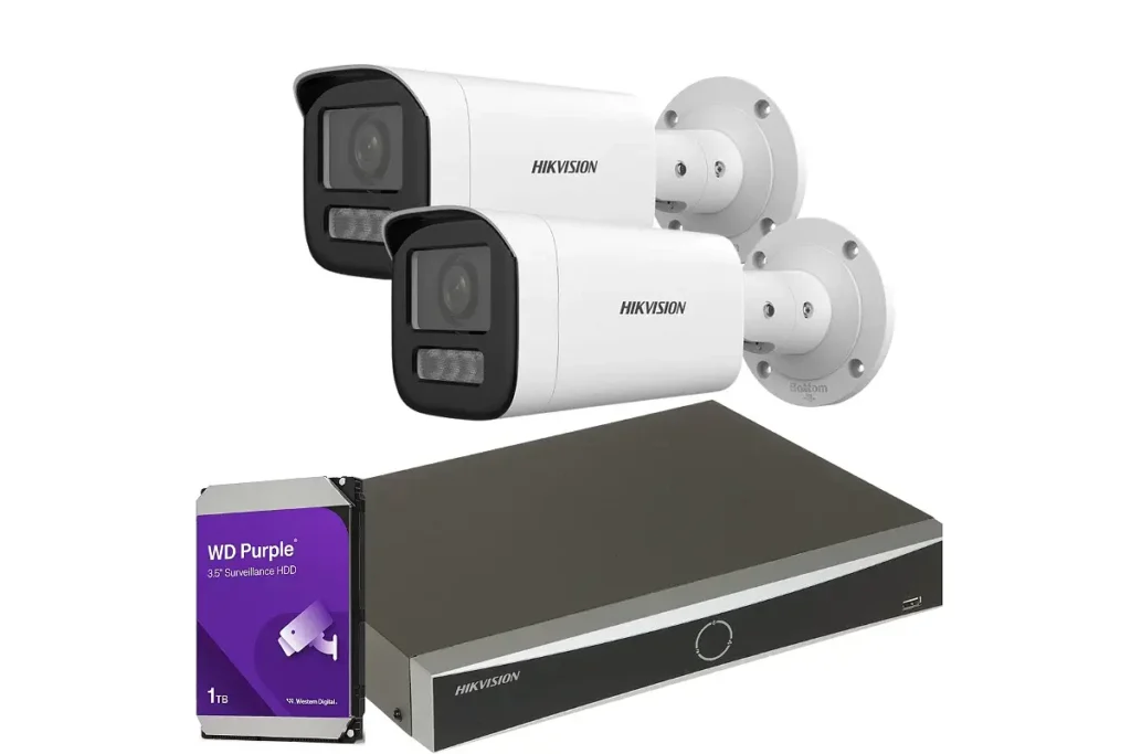 montaż kamer Hikvision w przychodni, model kamery zamontowany na zewnątrz