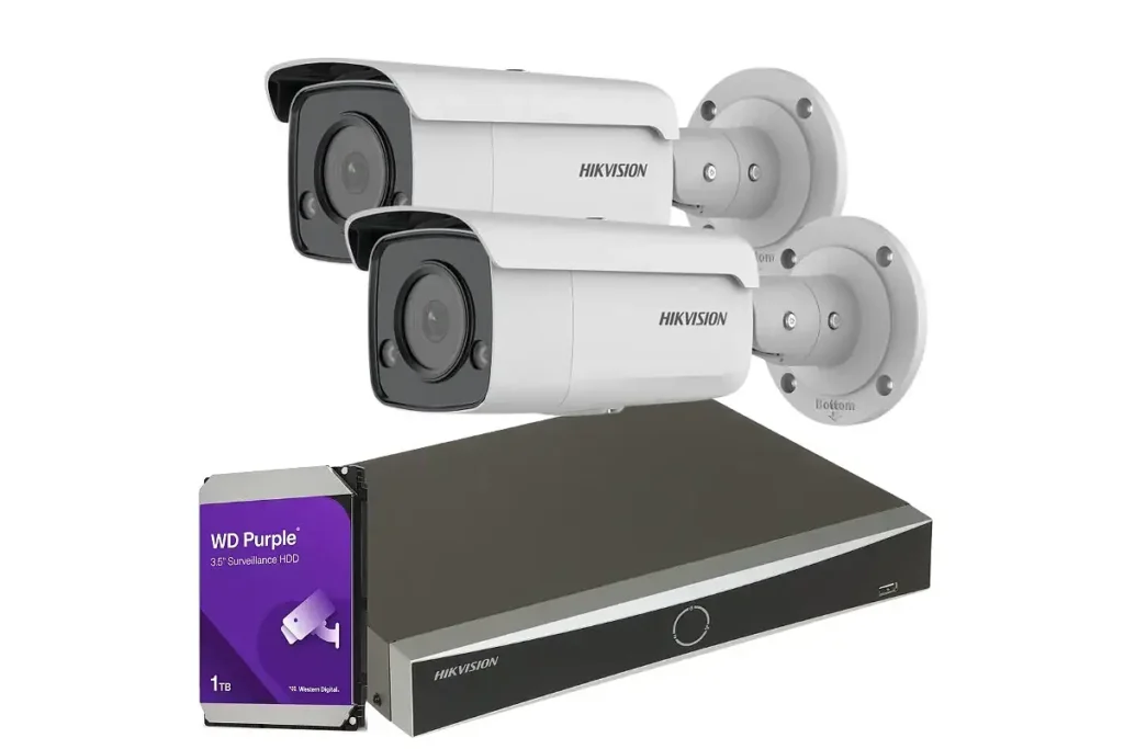 montaż kamer Hikvision w przychodni, konkretny typ i model kamery