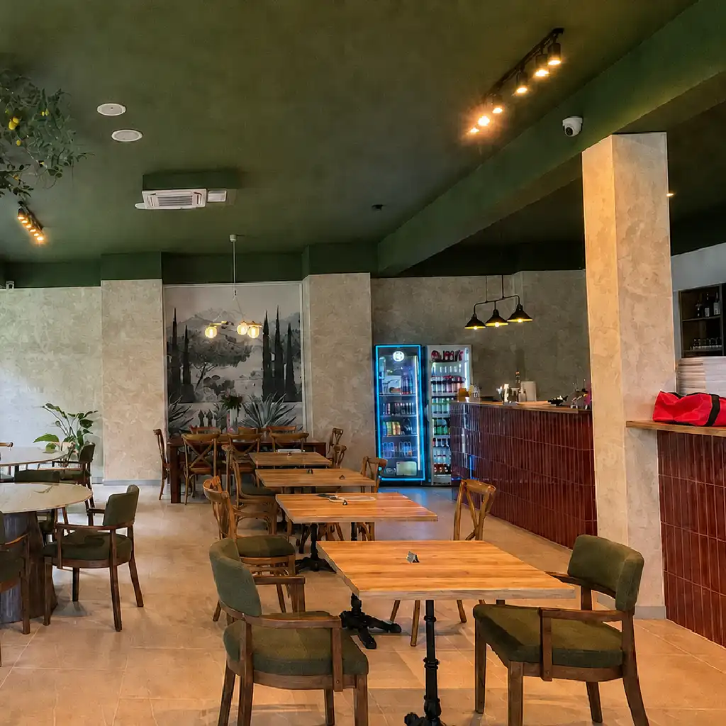 montaż monitoringu w restauracji w Stalowej Woli, sala w restauracji po montażu kamery