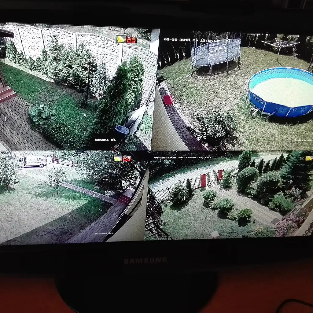 monitoring posesji, widok obrazu z kamer