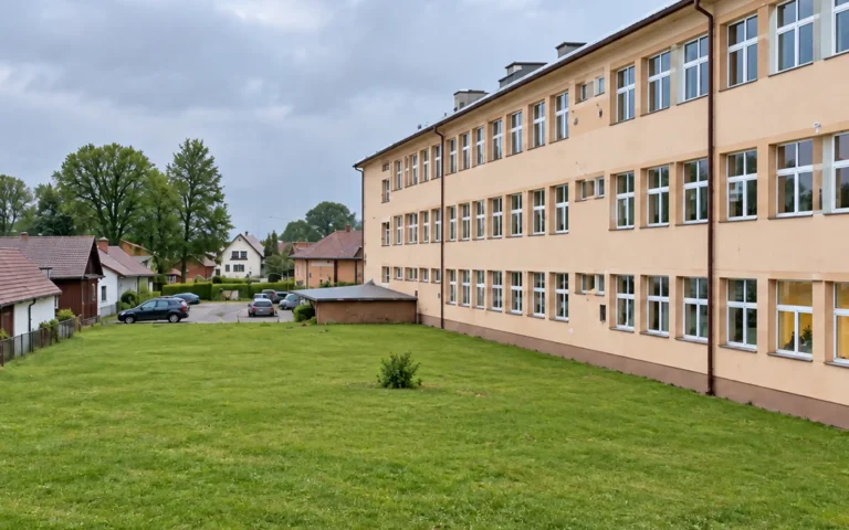 montaż monitoringu na pływalni, budynek